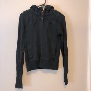 Lululemon knit zip up hoodie jacket black